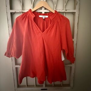 Joe's Jeans Burnt Orange Peasant Top